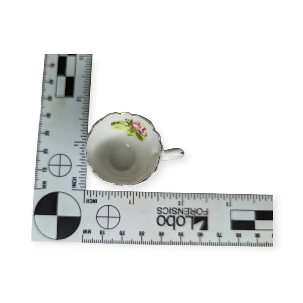 Vintage 1979 Enesco Bone China Miniature Cup & Saucer